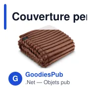 Couverture personnalisable en polaire recyclée 130 x 170 cm avec logo - Sagaform Esther - Miniature 2