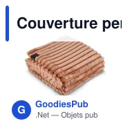 Couverture personnalisable en polaire recyclée 130 x 170 cm avec logo - Sagaform Esther - Miniature 3