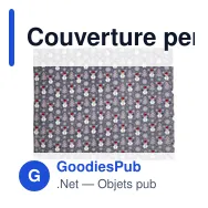 Couverture personnalisable en polyester 260 g/m² avec logo - Michelle - Miniature 1