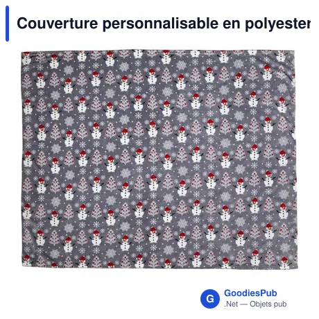 Couverture personnalisable en polyester 260 g/m² avec logo - Michelle