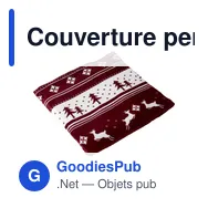 Couverture personnalisable en polyester 260 g/m² avec logo - Michelle - Miniature 2