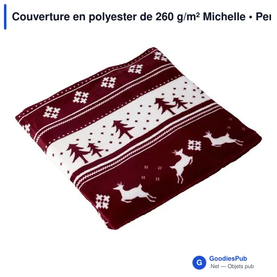 Couverture personnalisable en polyester 260 g/m² avec logo - Michelle - Image 2