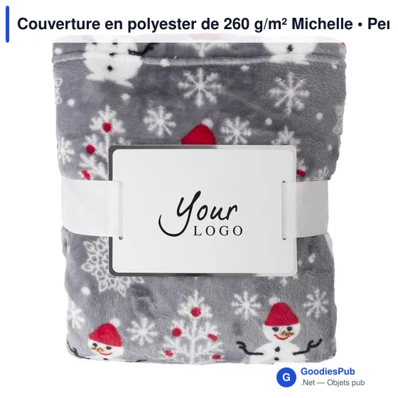 Couverture personnalisable en polyester 260 g/m² avec logo - Michelle - Image 4