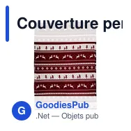 Couverture personnalisable en polyester 260 g/m² avec logo - Michelle - Miniature 5
