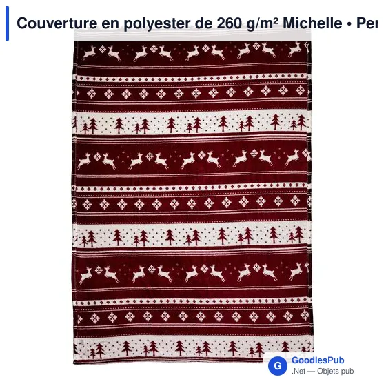 Couverture personnalisable en polyester 260 g/m² avec logo - Michelle - Image 5