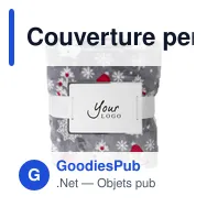 Couverture personnalisable en polyester 260 g/m² avec logo - Michelle - Miniature 8