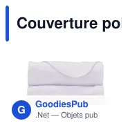Couverture polaire personnalisable OEKO-TEX® 120 x 150 cm avec logo - 190 g/m² - Miniature 2