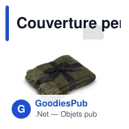 Couverture personnalisable 100 % laine de Nouvelle-Zélande avec logo - Sagaform Ulli - Miniature 1