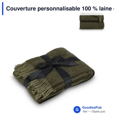 Couverture personnalisable 100 % laine de Nouvelle-Zélande avec logo - Sagaform Ulli