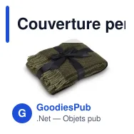 Couverture personnalisable 100 % laine de Nouvelle-Zélande avec logo - Sagaform Ulli - Miniature 2