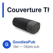 Couverture personnalisable en polaire avec logo - Thiago - Miniature 1