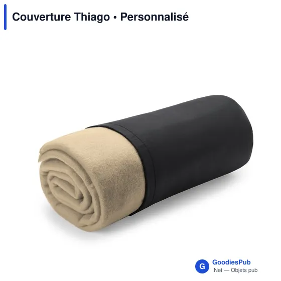 Couverture personnalisable en polaire avec logo - Thiago - Image 11