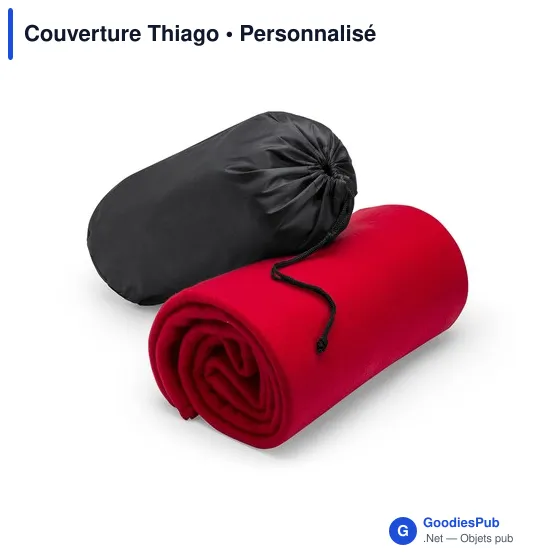 Couverture personnalisable en polaire avec logo - Thiago - Image 12