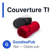 Couverture personnalisable en polaire avec logo - Thiago - Miniature 3