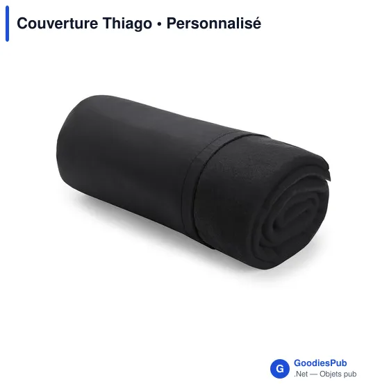 Couverture personnalisable en polaire avec logo - Thiago - Image 4