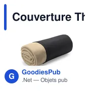 Couverture personnalisable en polaire avec logo - Thiago - Miniature 5