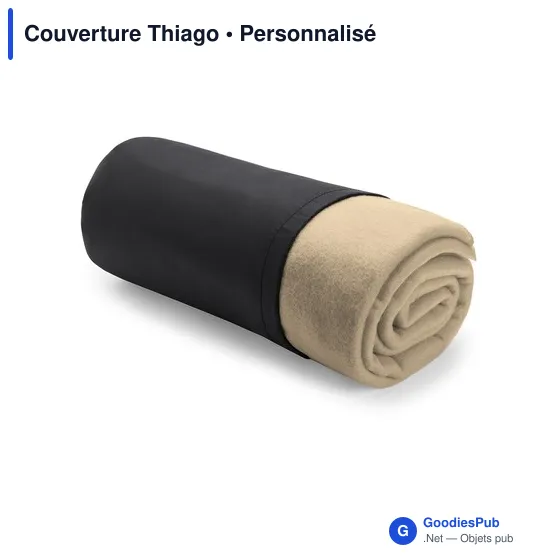 Couverture personnalisable en polaire avec logo - Thiago - Image 7