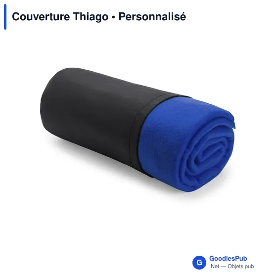 Couverture personnalisable en polaire avec logo - Thiago - Image 10