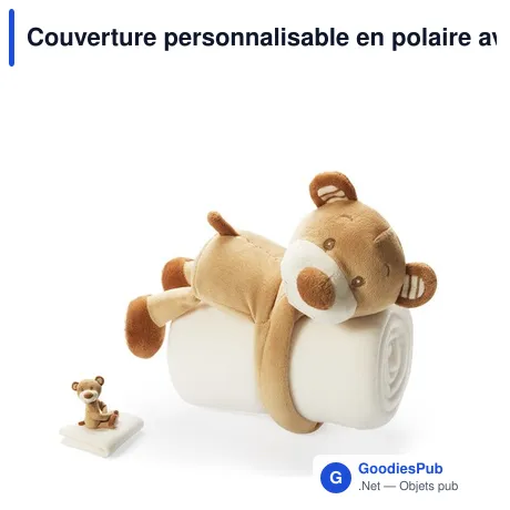 Couverture personnalisable en polaire avec logo - Couverture Yogui
