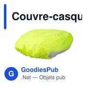 Couvre-casque réfléchissant personnalisable pour vélo - Horstavec logo - Miniature 2