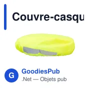 Couvre-casque réfléchissant personnalisable pour vélo - Horstavec logo - Miniature 3