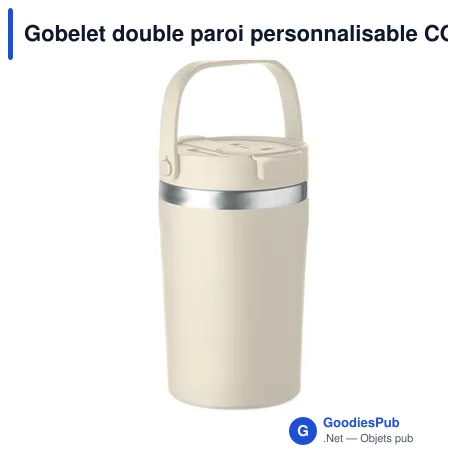 Gobelet double paroi personnalisable COZYCUP avec logo