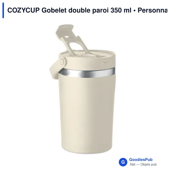 Gobelet double paroi personnalisable COZYCUP avec logo - Image 2