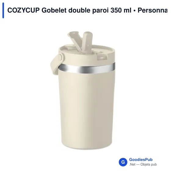 Gobelet double paroi personnalisable COZYCUP avec logo - Image 3