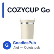 Gobelet double paroi personnalisable COZYCUP avec logo - Miniature 4