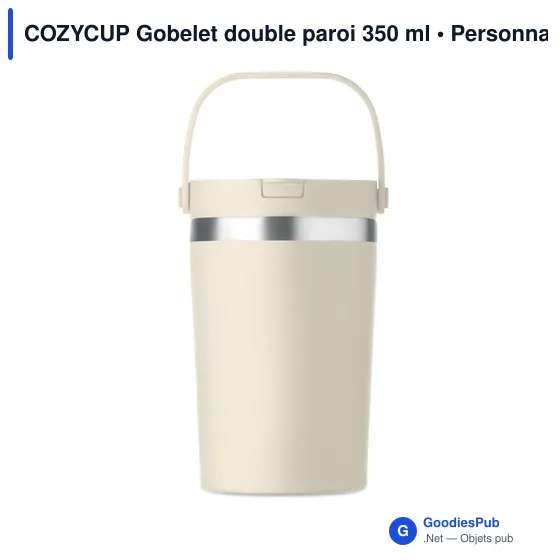 Gobelet double paroi personnalisable COZYCUP avec logo - Image 4