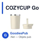Gobelet double paroi personnalisable COZYCUP avec logo - Miniature 7