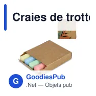 Craies de trottoir personnalisables en boîte kraft avec logo - Street - Miniature 1