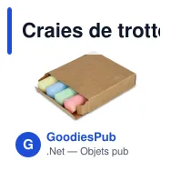 Craies de trottoir personnalisables en boîte kraft avec logo - Street - Miniature 2