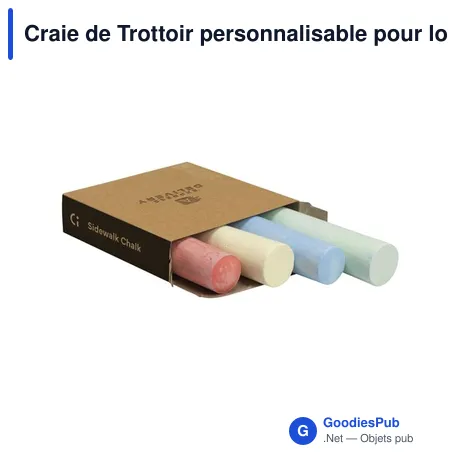 Craie de Trottoir personnalisable pour logo - 4 couleurs pastel
