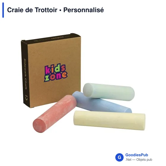 Craie de Trottoir personnalisable pour logo - 4 couleurs pastel - Image 4