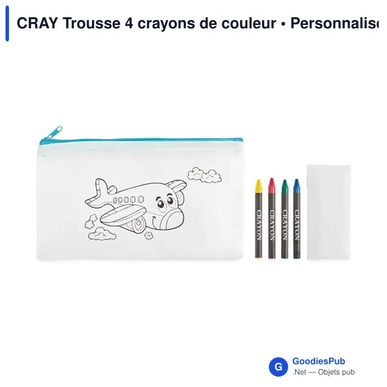 Trousse à crayons personnalisable avec logo - CRAY - Image 2