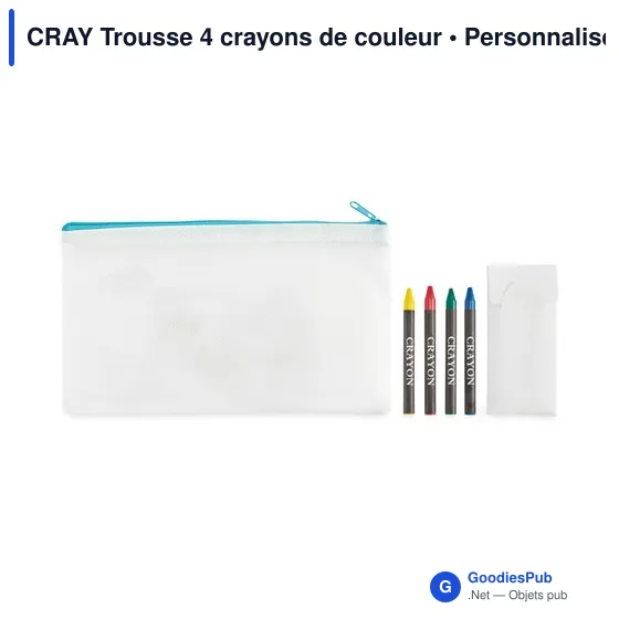 Trousse à crayons personnalisable avec logo - CRAY - Image 3