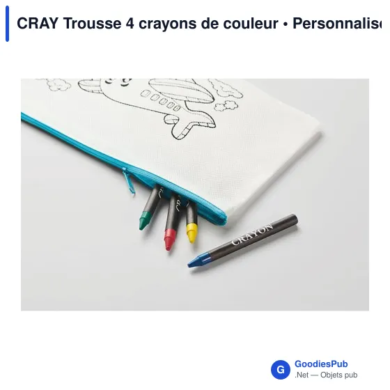 Trousse à crayons personnalisable avec logo - CRAY - Image 4