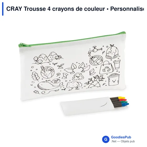 Trousse à crayons personnalisable avec logo - CRAY - Image 5