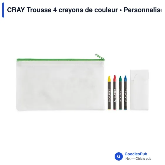 Trousse à crayons personnalisable avec logo - CRAY - Image 7