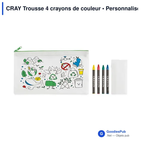 Trousse à crayons personnalisable avec logo - CRAY - Image 8
