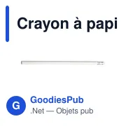Crayon à papier avec gomme Pedro - Miniature 2