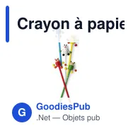 Crayon à papier en bois George - Miniature 1