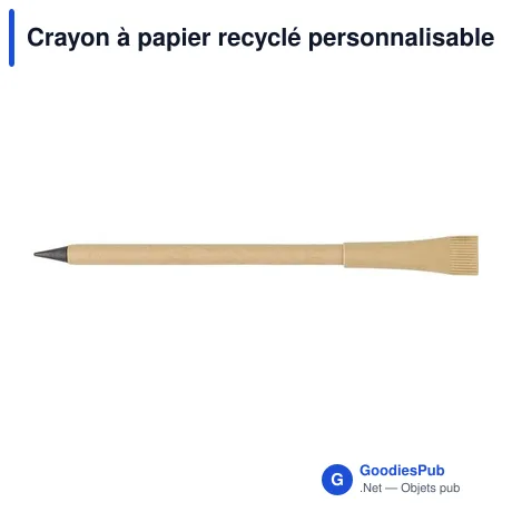 Crayon à papier recyclé personnalisable Nicolina avec logo