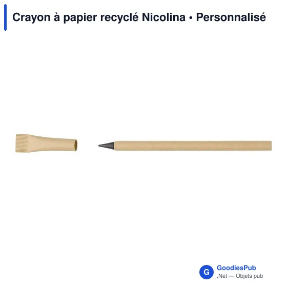 Crayon à papier recyclé personnalisable Nicolina avec logo - Image 2