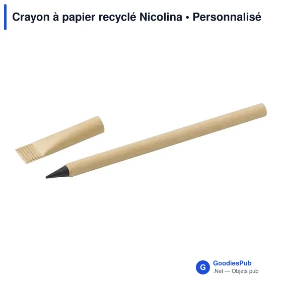 Crayon à papier recyclé personnalisable Nicolina avec logo - Image 3