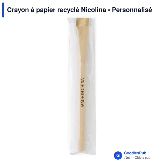 Crayon à papier recyclé personnalisable Nicolina avec logo - Image 7