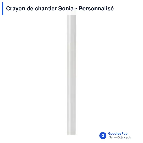 Crayon de chantier personnalisable avec logo - Sonia - Image 1