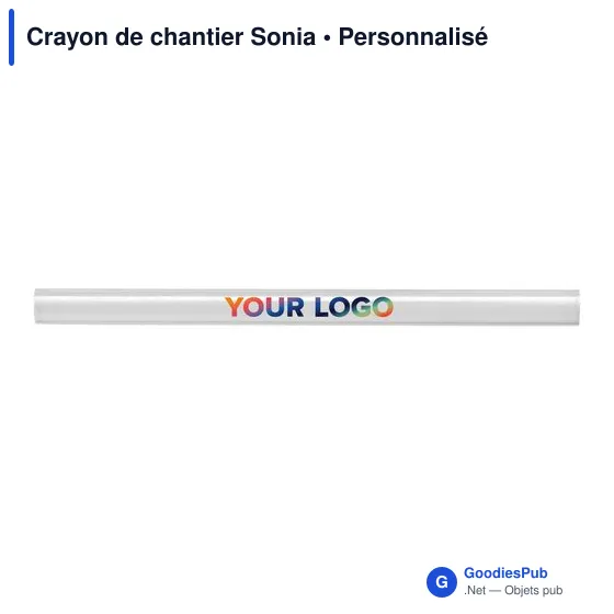 Crayon de chantier personnalisable avec logo - Sonia - Image 11