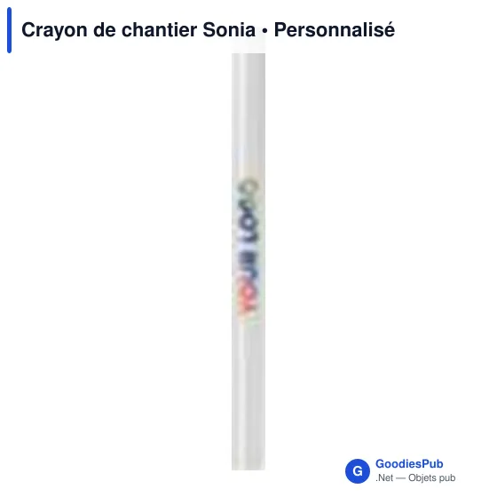 Crayon de chantier personnalisable avec logo - Sonia - Image 3